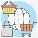 Global Advertising International Shopping Worldwide Buying Icon