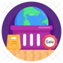 Worldwide Shopping Global Shopping Global Sale Icon