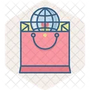 Global Shopping Cart E Commerce Icon