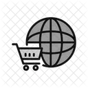 Global Shopping Cart Globe Icon