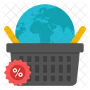 Global Shopping Discount International Shopping Discount Foreign Shopping Discount Icon