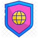 Globaler Sicherheitsschild  Symbol