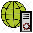 Global Server Server Maintenance System Storage Icon
