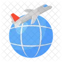 Global Travel Foreign Travel Worldwide Flight Icon