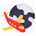 Global Travel Global Flight Travel Around The World Icon