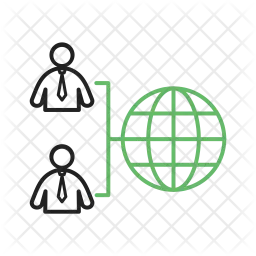 Global vernetzter Benutzer  Symbol