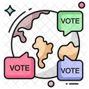 Global Vote Election Polling Icon