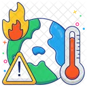 Global Warming Global Burning Global Heat Icon