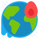 Global Warming Pollution Earth Icon