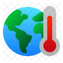Earth Planet Termometer Icon