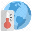 Earth Temperature Global Warming Climate Change Icon