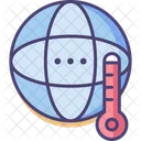 Global Warming Earth Temperature Icon