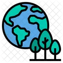 Global Warming Ecology Trees Icon