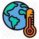 Global Warming Temperature Thermometer Icon