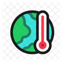 Global Warming Earth Temperature Icon