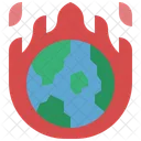 Global Warming Earth Heat Icon