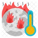 Global Warming Global Burning Global Heat Icon