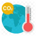 Global Warming Global Burning Global Heat Icon