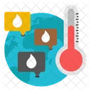 Global Warming Global Burning Global Heat Icon