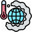 Global Warming Earth Heat Icon