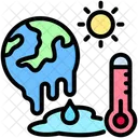 Global Warming Earth Heat Icon