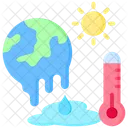 Global Warming Earth Heat Icon