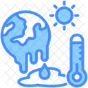 Global Warming Earth Heat Icon