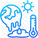 Global Warming Earth Heat Icon