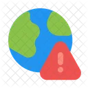 Global Warming Earth Warning Icon