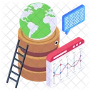 Global Web Global Website Web Analytics Icon