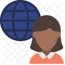 Global Worker Internet Worker Internet Icon