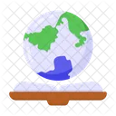 Globales Lernen Internationales Lernen Weltweites Lernen Symbol