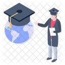 Globale Studie Globale Bildung Internationale Studie Symbol