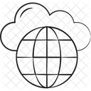 Globale Cloud Cloud Global Icon