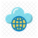 Netzwerk Offentlich Cloud Icon