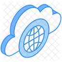 Internet Computing Globale Cloud Globaler Speicher Icon