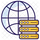 Globale Daten Datenserver Globaler Server Symbol