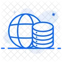 Globale Daten Globale Datenbank Globaler Server Symbol