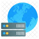 Globaler Server Globale Datenbank Rechenzentrum Symbol