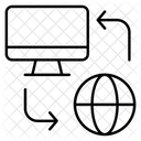 Datenubertragung Globale Datenubertragung Datenaustausch Symbol