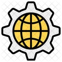 Globale Dienste Globaler Rahmen Weltweiter Rahmen Symbol