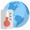 Erdtemperatur Globale Erwarmung Klimawandel Symbol