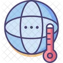 Globale Erwarmung Erde Temperatur Symbol