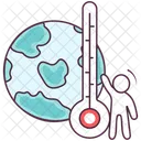 Globale Temperatur Globale Erwarmung Erdtemperatur Symbol