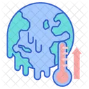 Globale Erwarmung Treibhauseffekt Erdtemperatur Symbol