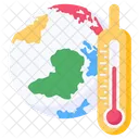 Erdtemperatur Globale Erwarmung Klimawandel Symbol