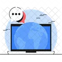 Globale Kommunikation Globale Gemeinschaft Globale Verbindung Symbol