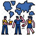 Globale Kommunikation Kommunikation Treffen Symbol