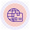 Globales Logistikliniensymbol Symbol