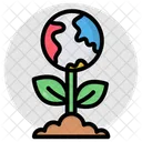 Globales Oko Globale Okologie Globales Blatt Symbol